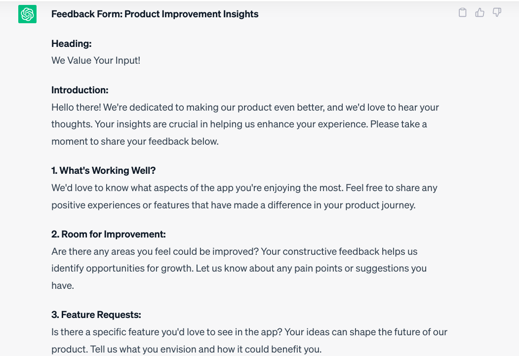 A screenshot of a prompt showing how to use chatgpt for ui design