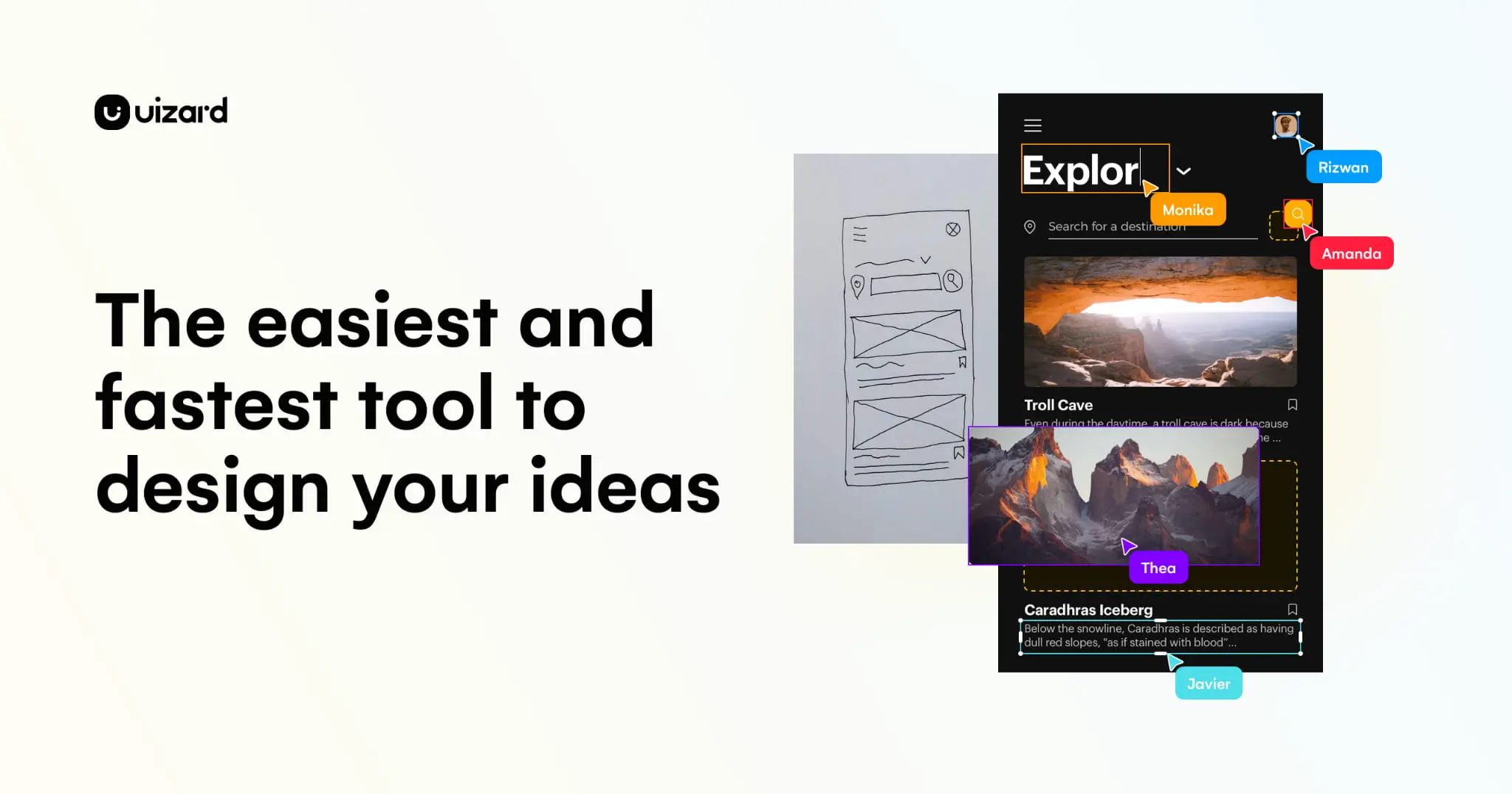 A screenshot of UIzard, one of the best ai tools for ui design