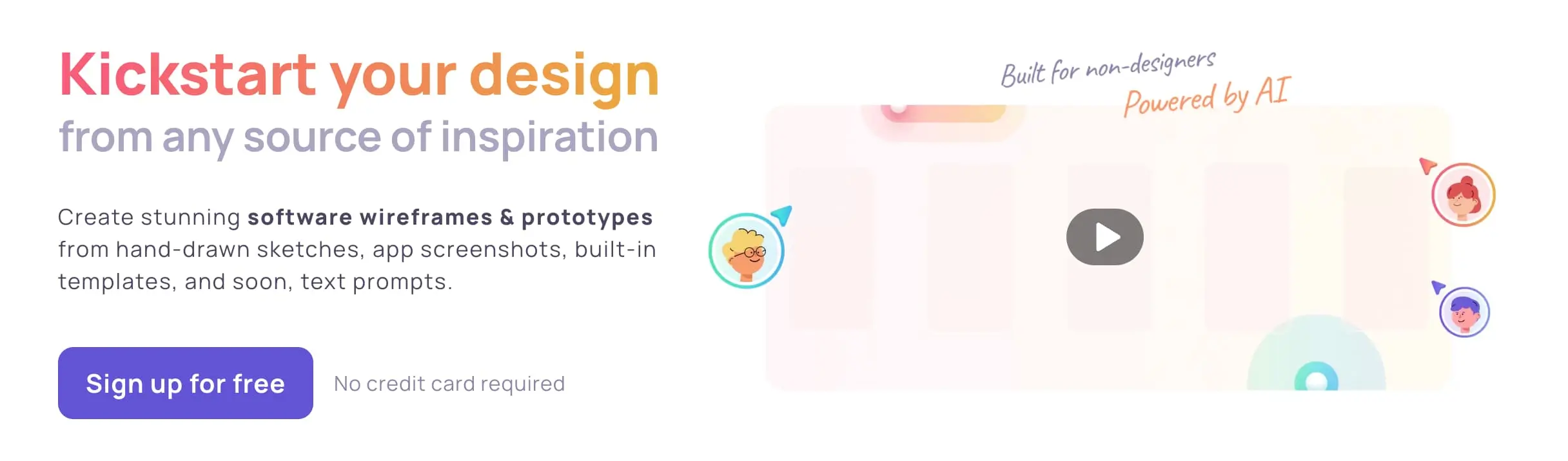 A screenshot of Uizard, one of the best AI tools for ux design