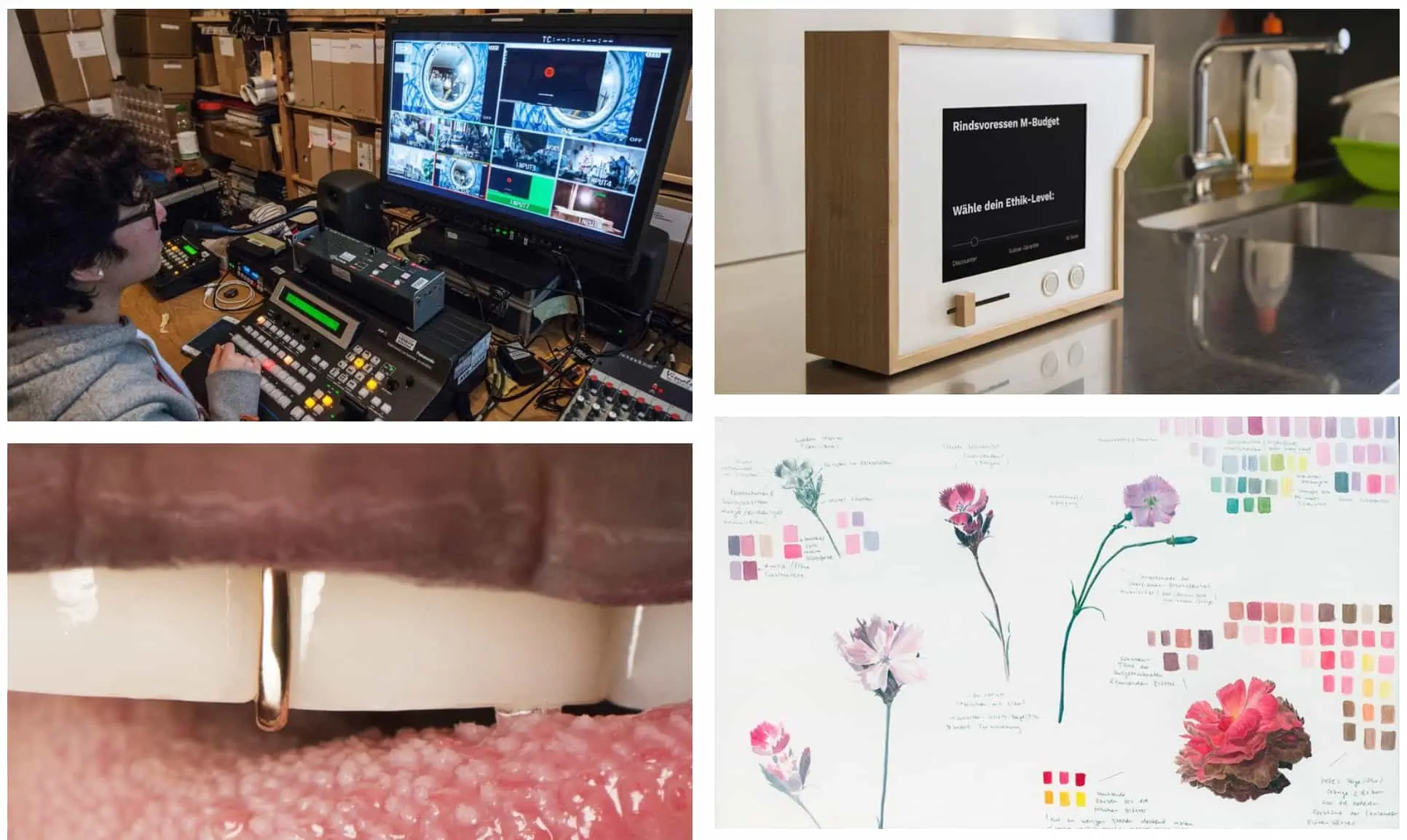 A screenshot from the Zurich University of the Arts's website, a graphic design school