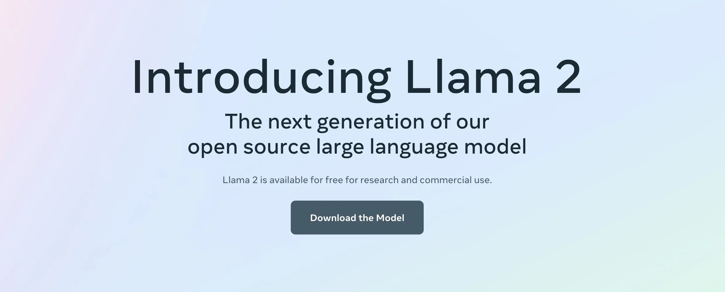 llama A screenshot of Llama's front page