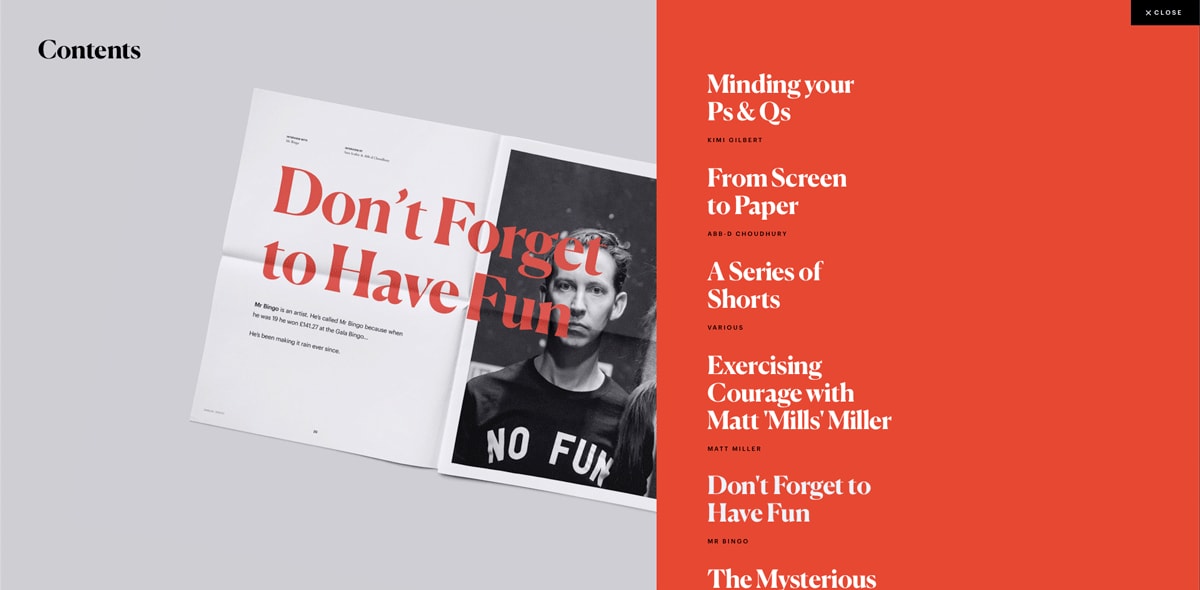 Annual Digest user interface design