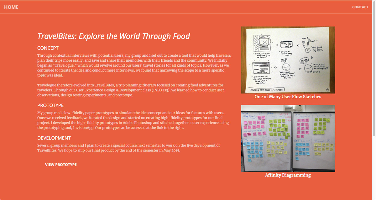 An extract of Anubhav Gupta's "Travel Bites" case study as featured in their portfolio An extract of Anubhav Gupta's "Travel Bites" case study as featured in their portfolio