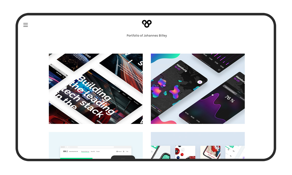 UX portfolio on Carbonmade