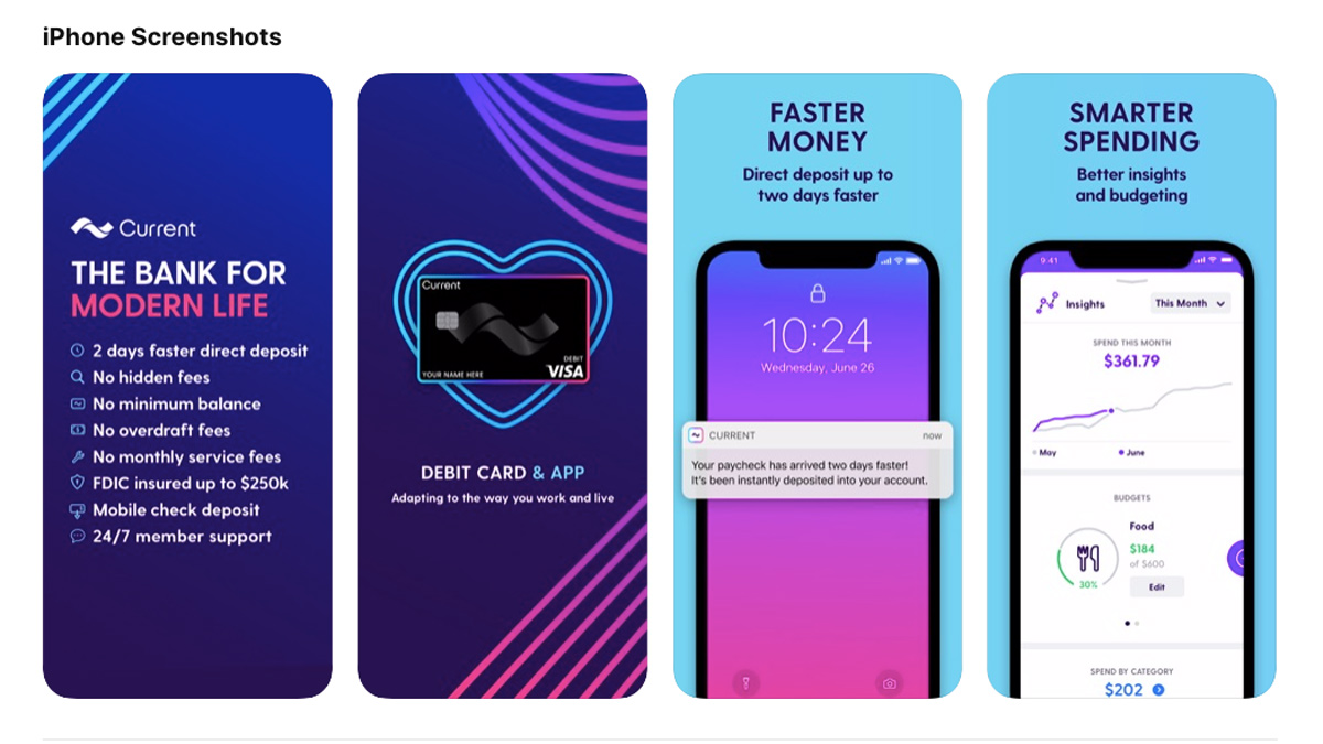 Current App's UI design example
