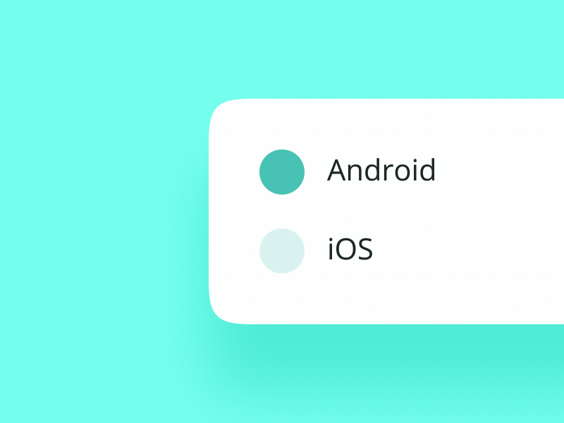 Radio buttons in UI design: Often confused with checkboxes, radio buttons are small circular UI elements that let users select one option among a list.