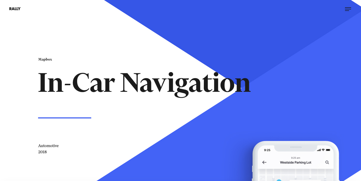 Rally's UI design example