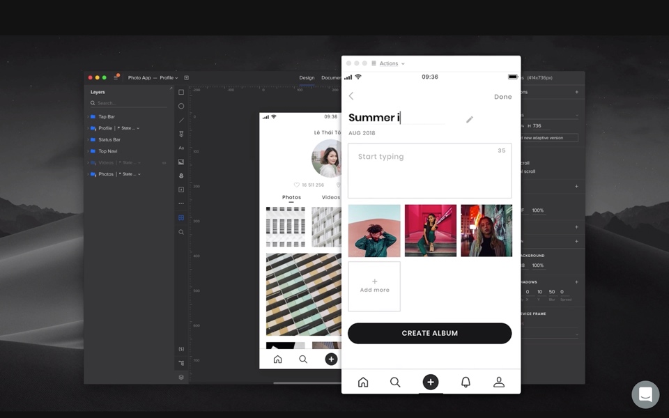 Screengrab within UXPin