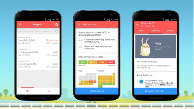 1920 x 1080 android 1 min x 640 360x Different screens from the Hopper app