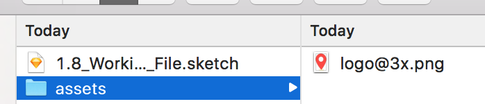 sketch 3.1 x 698 150x Screenshot showing the Assets Folder in Sketch.