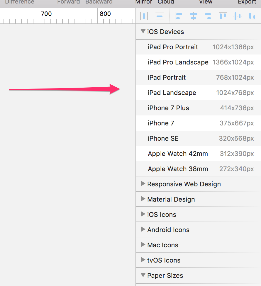 sketch 9 x 890 976x Screenshot showing you where you can find Artboard Templates in Sketch.